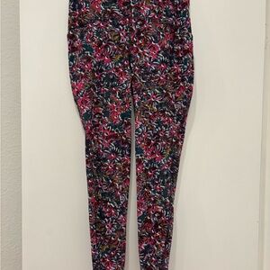 Lululemon Colorful Abstract floral Speed Up Leggings run tights workout sz 8